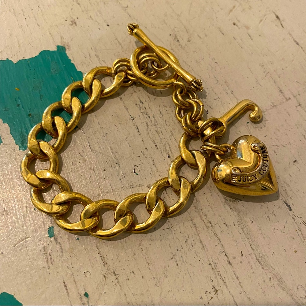 Juicy Couture Gold Charm Chain Bracelet